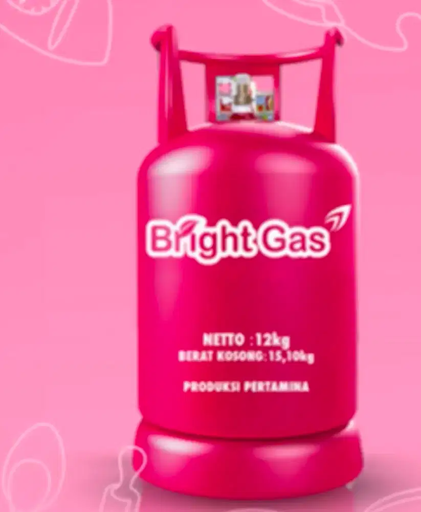 Tabung gas pink 12 kg kosong
