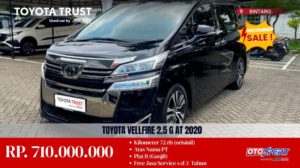 TOYOTA VELLFIRE 2.5 G AT 2020