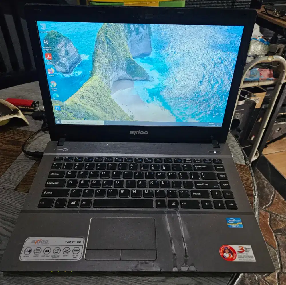 Laptop axioo core i3 gen3 minus batre saja