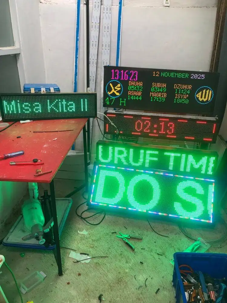 Running text jadwal sholat masjid