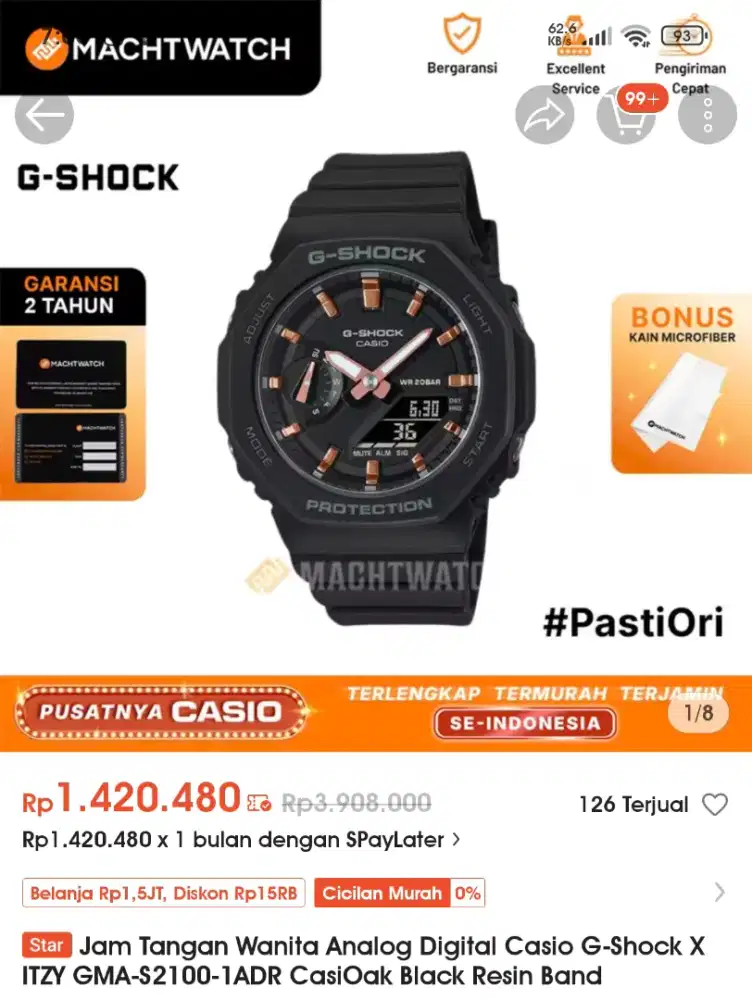 jam tangan casio g shock kondisi baru