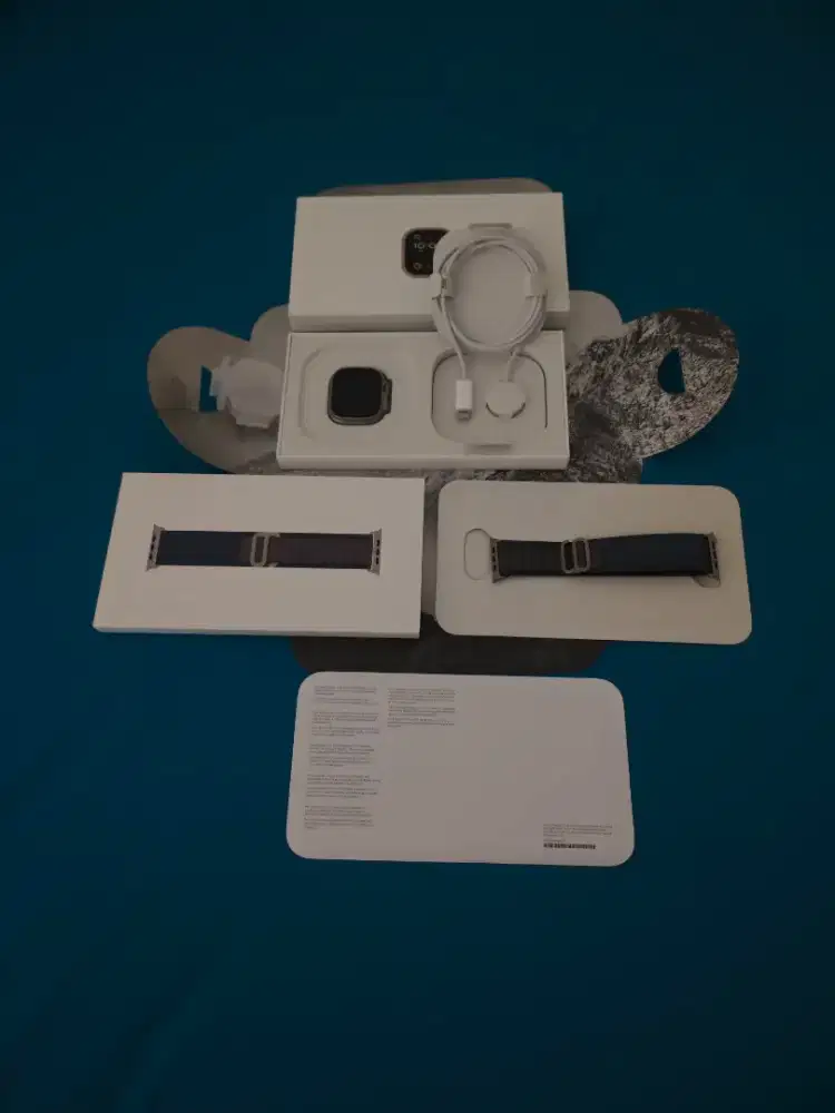 Apple watch Ultra 2 Titanium Blue Alpine loop Fullset original mulus