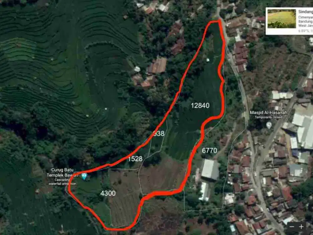 Tanah di Cimenyan Bandung. Lokasi Sangat PROSPEKTIF untuk PERUMAHAN ELIT, RUMAH PESANTREN, SEKOLAH.