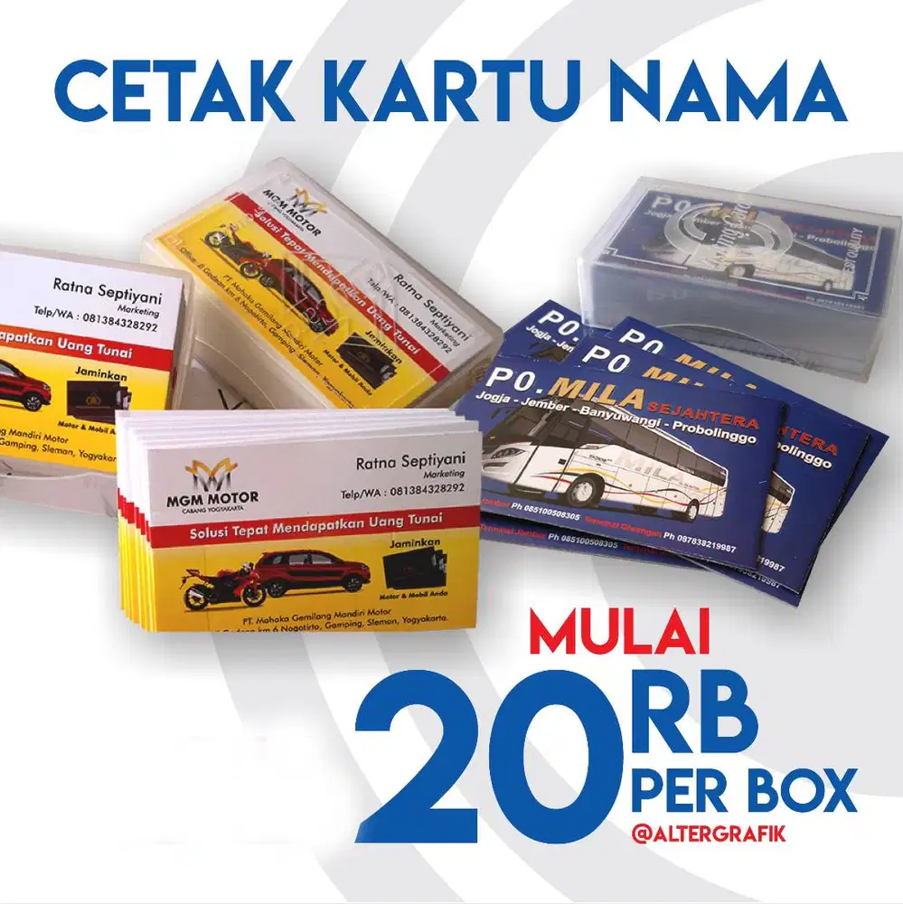 Print Kartu Nama Full Color Mulai 20rb/box