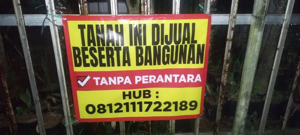 TANAH DIJUAL BESERTA BANGUNAN