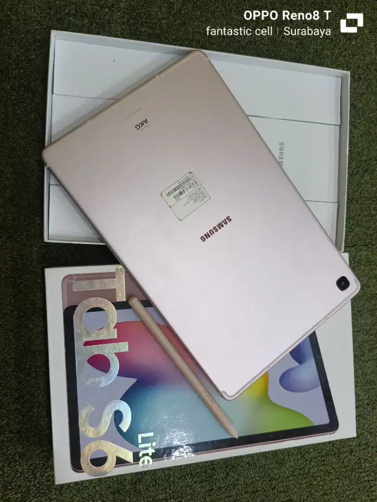 Tab s6 lite 6/128gb lengkap fullset