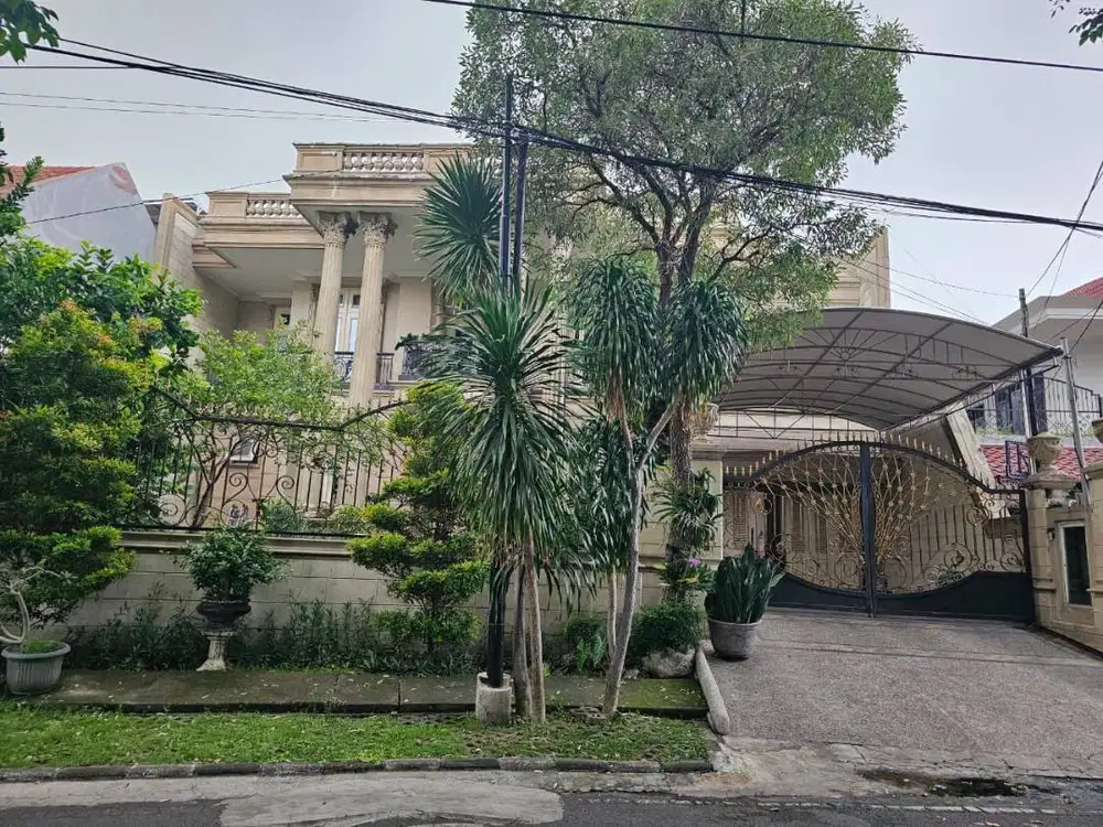 Rumah Raya Satelit Barat Dekat CBD, Classic Full Marmer, Siap Huni
