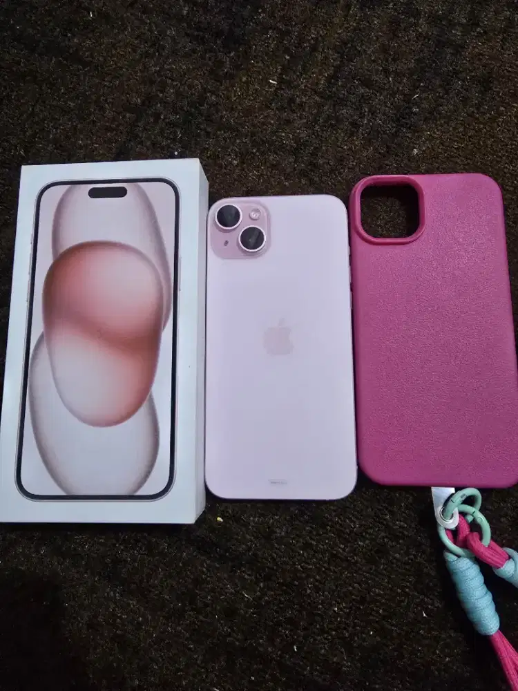 Iphone 15plus 128GB garansi ibox free adapter ori dan case net