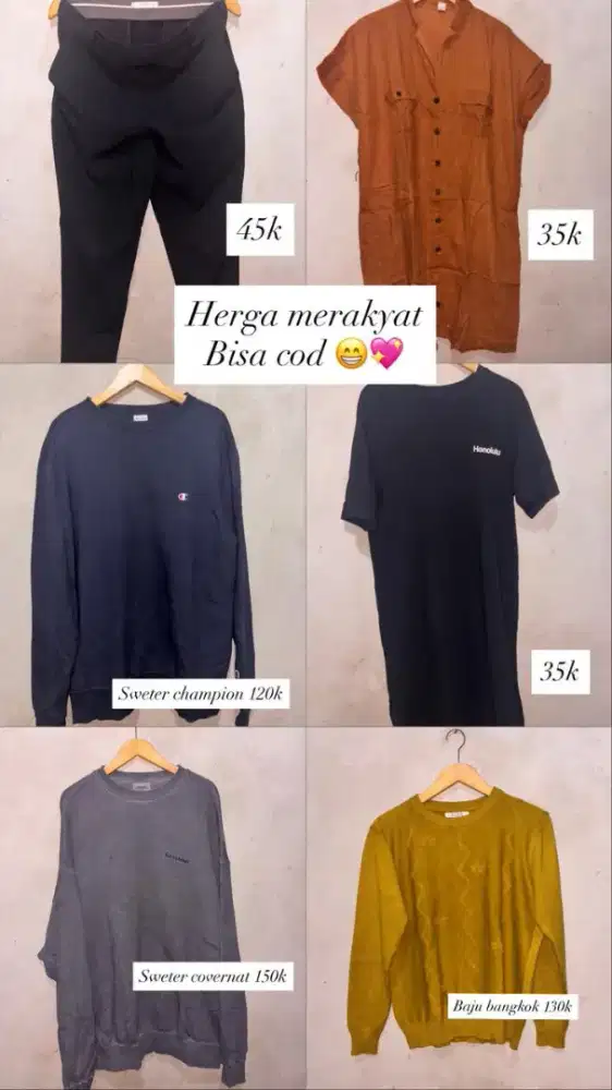 Baju preloved nawar boleh
