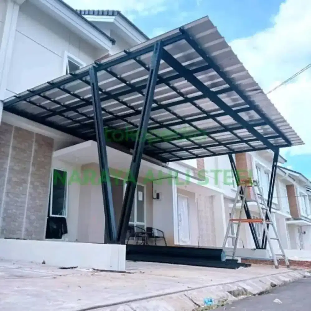 Kanopi baja atap sepa dek pasir rangka full chat