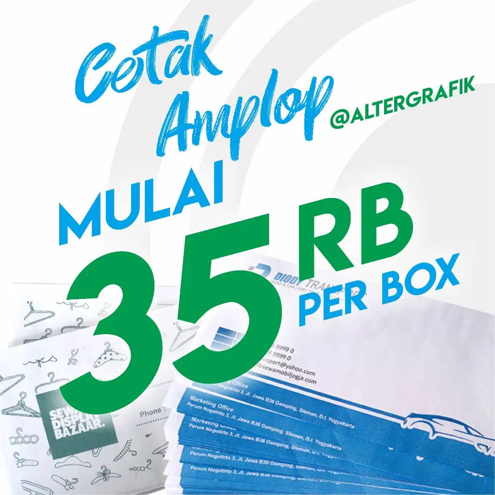 Cetak Kop Amplop Mulai 35rb/box