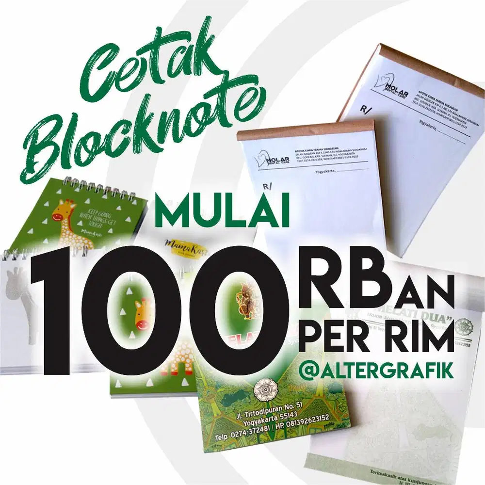 Blocknote Softcover/Hardcove /Jilid Spiral Mulai 100rb-an/rim