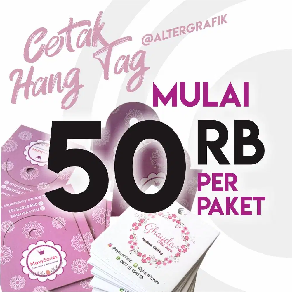 Hang Tag / Label Gantung Full Color Mulai 50rb/paket