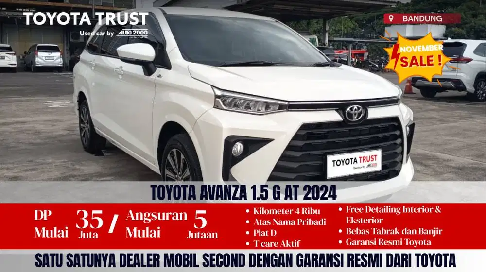 TOYOTA AVANZA 1.5 G MATIC 2024 (GARANSI RESMI TOYOTA)