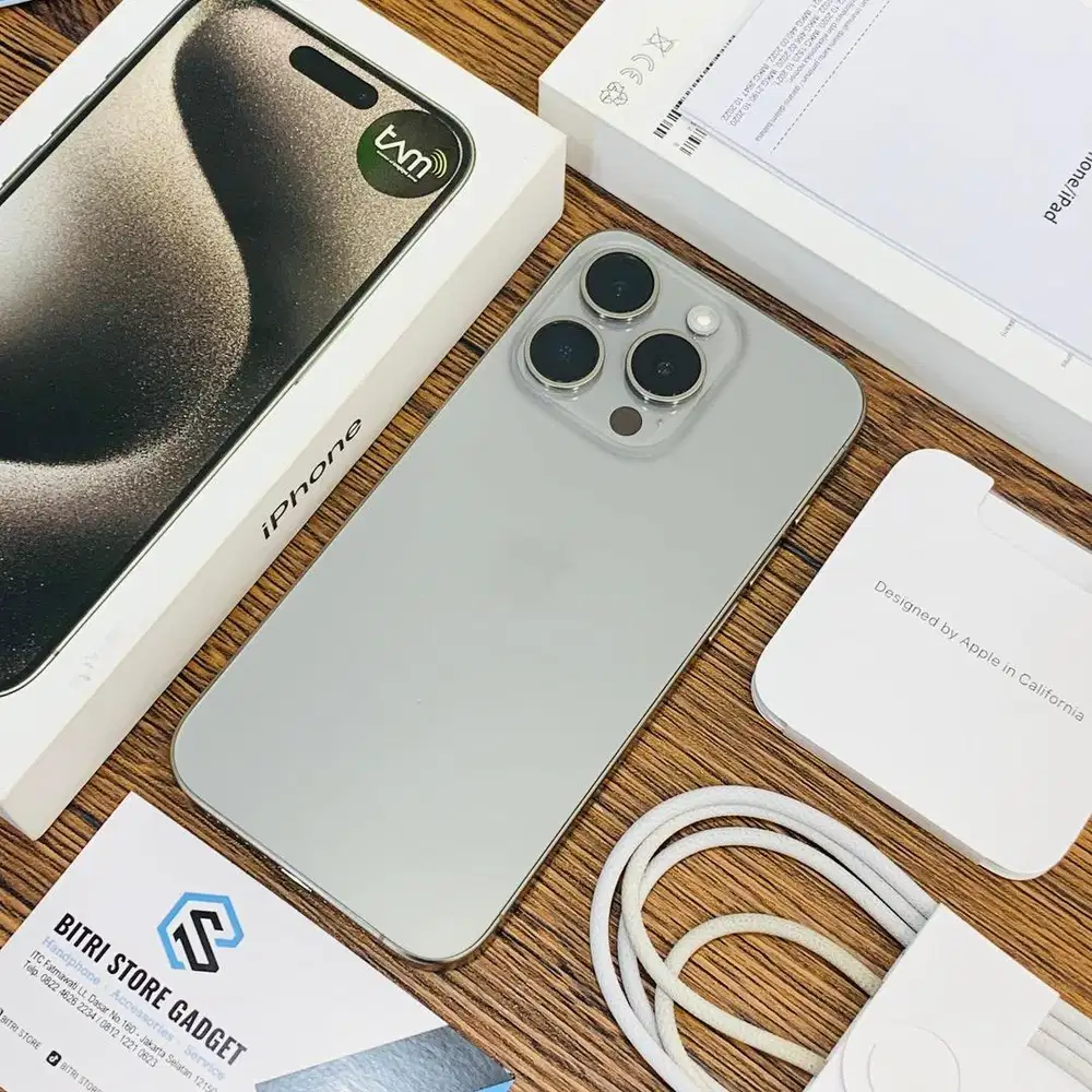 IPHONE 15 PRO 128 GB NATURAL TITANIUM | 2nd ex ibox resmi