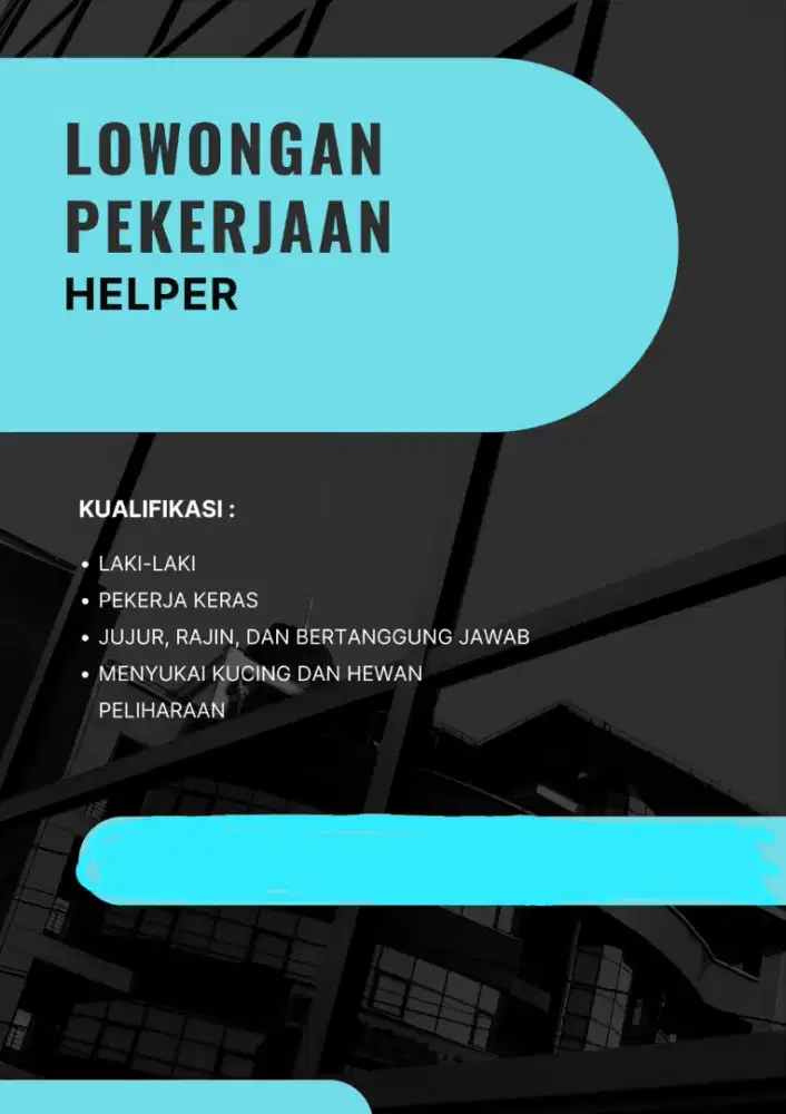 DIBUTUHKAN HELPER GUDANG