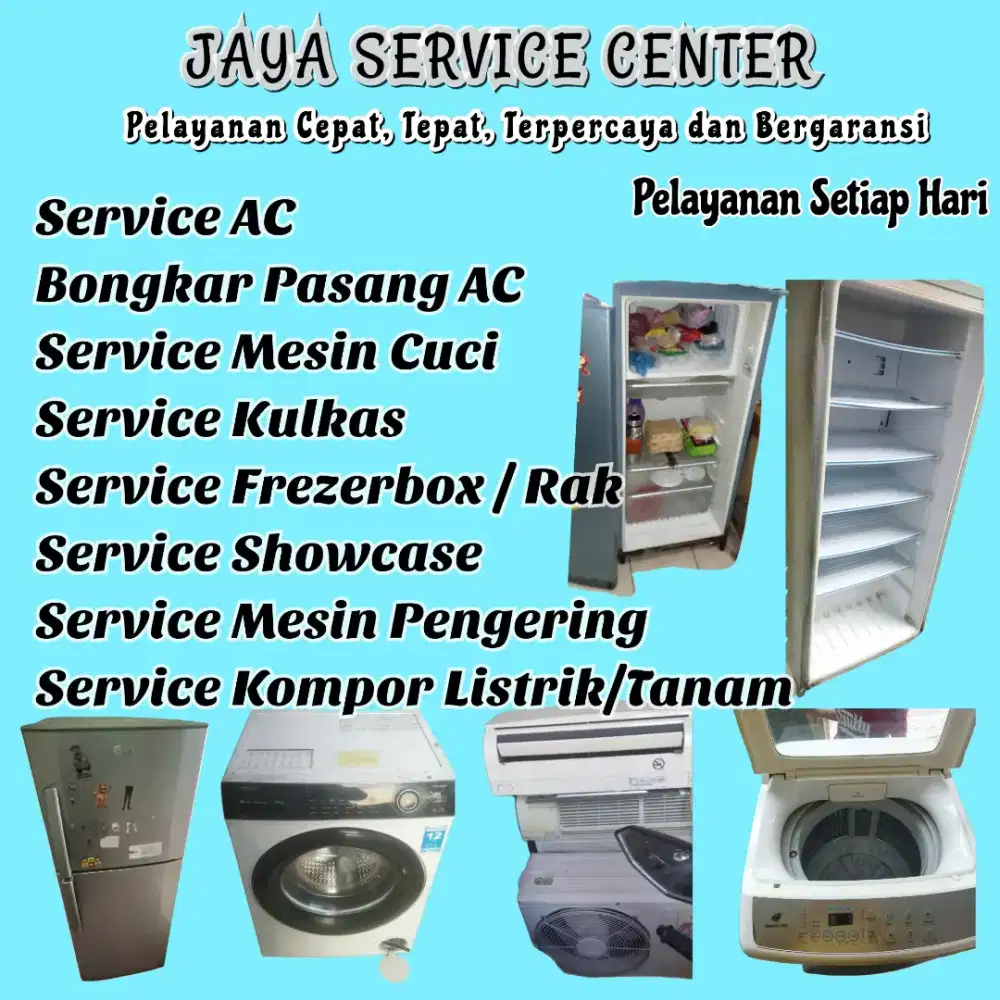 Service Mesin Cuci Bongkar Pasang AC Servis AC Kulkas Frezer Sawahan