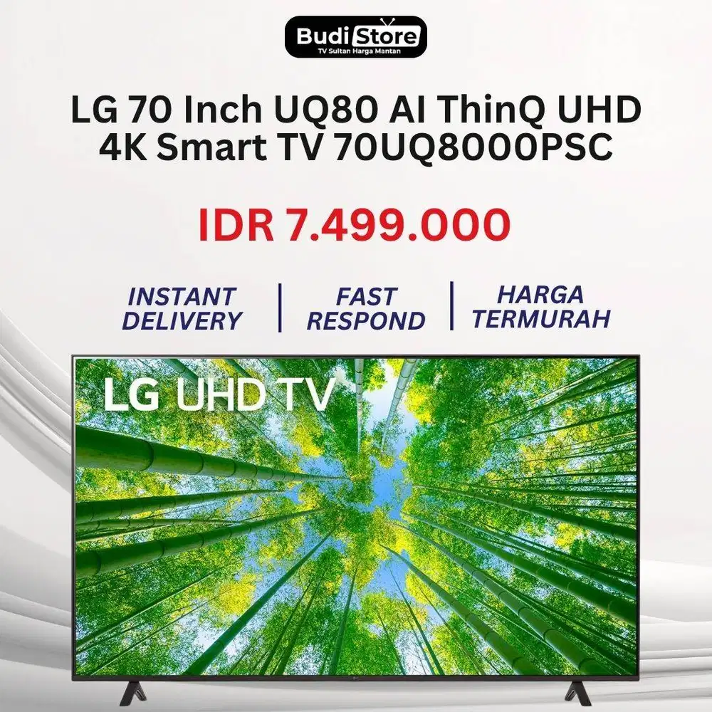 LG 70 Inch UQ80 AI ThinQ UHD 4K Smart TV 70UQ8000PSC