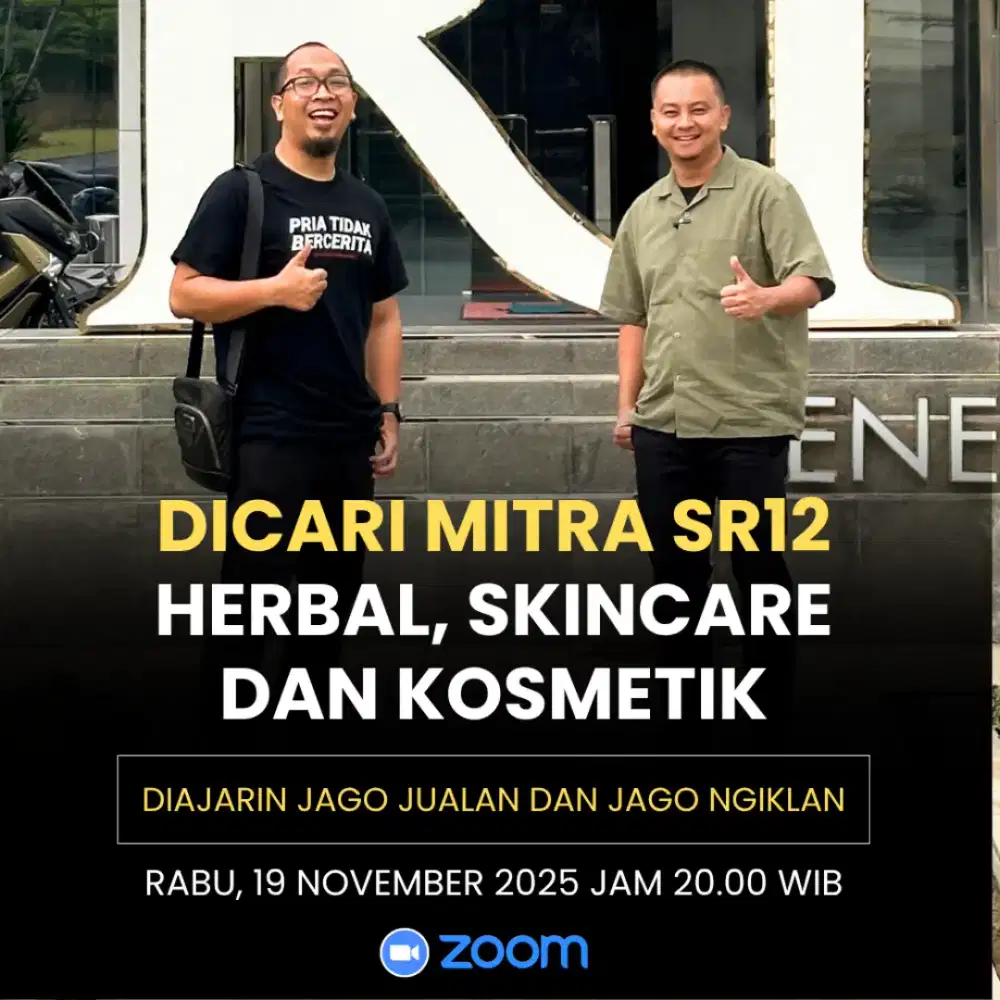 Dibuka lowongan jadi marketer Produk SR12