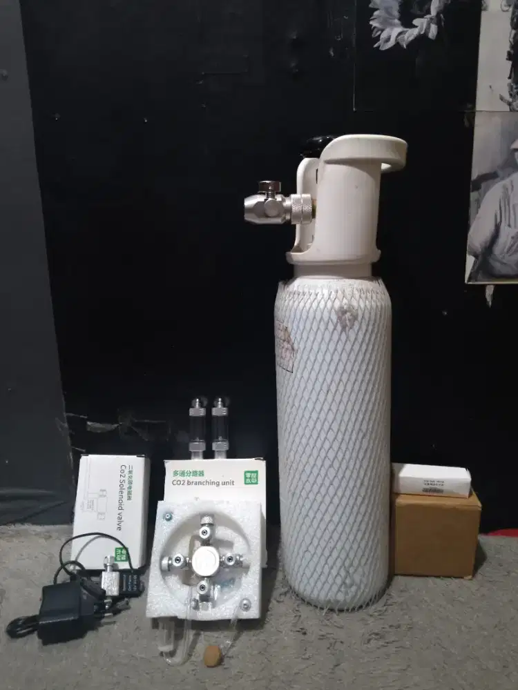 TABUNG+REGULATOR, SPLITTER, SELENOID,  BC, & DIFFUSER CO2 AQUASCAPE