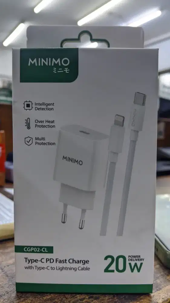 TRAVEL CHARGER TYPE-C TO LIGHTING MINIMO CGP02-CL