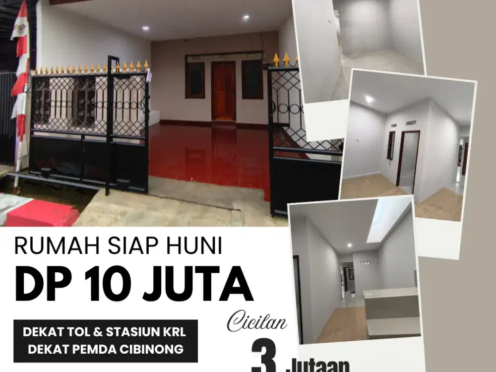 Rumah di Puri Nirwana Cibinong Cukup DP 10 Juta Cicil 3 Jutaan Dekat TOL & Stasiun
