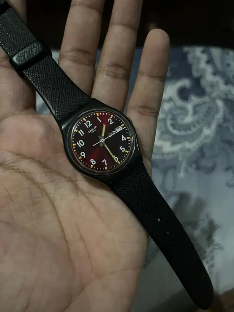 jam swatch original mati crown aman ori