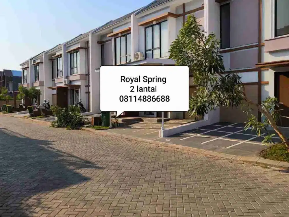 Rumah Murah Siap Huni Royal Spring 2 lantai siap huni dekat Hertasning Baru Citraland Makassar