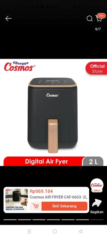 Air fryer cosmos baru blm pernah di pakai