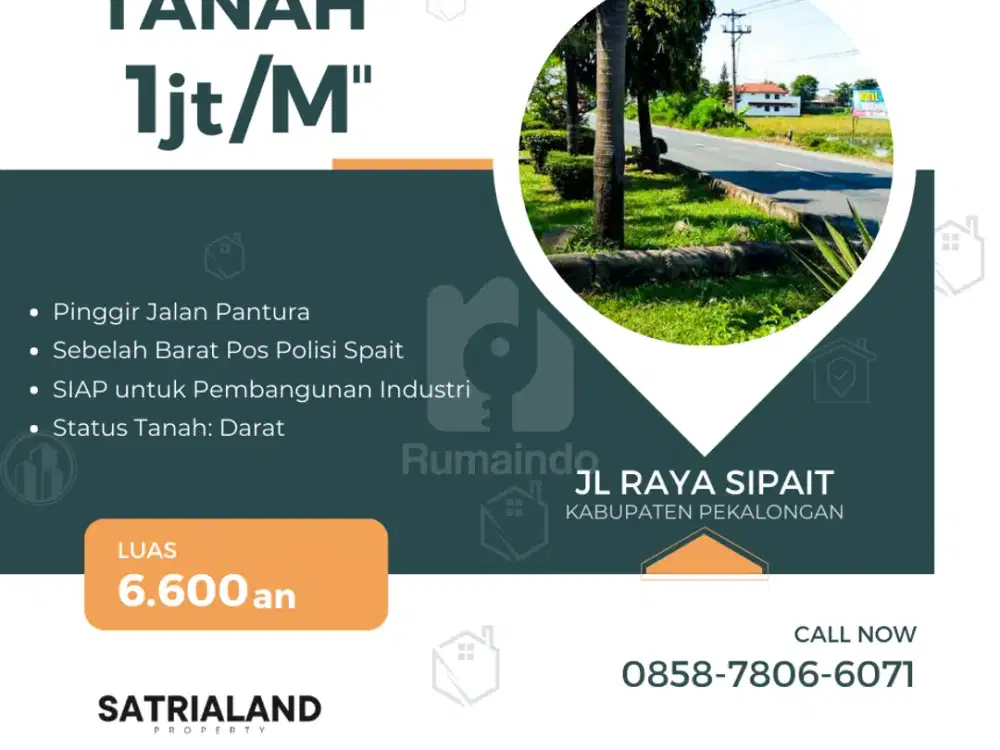 DIJUAL TANAH STRATEGIS PANTURA PEKALONGAN