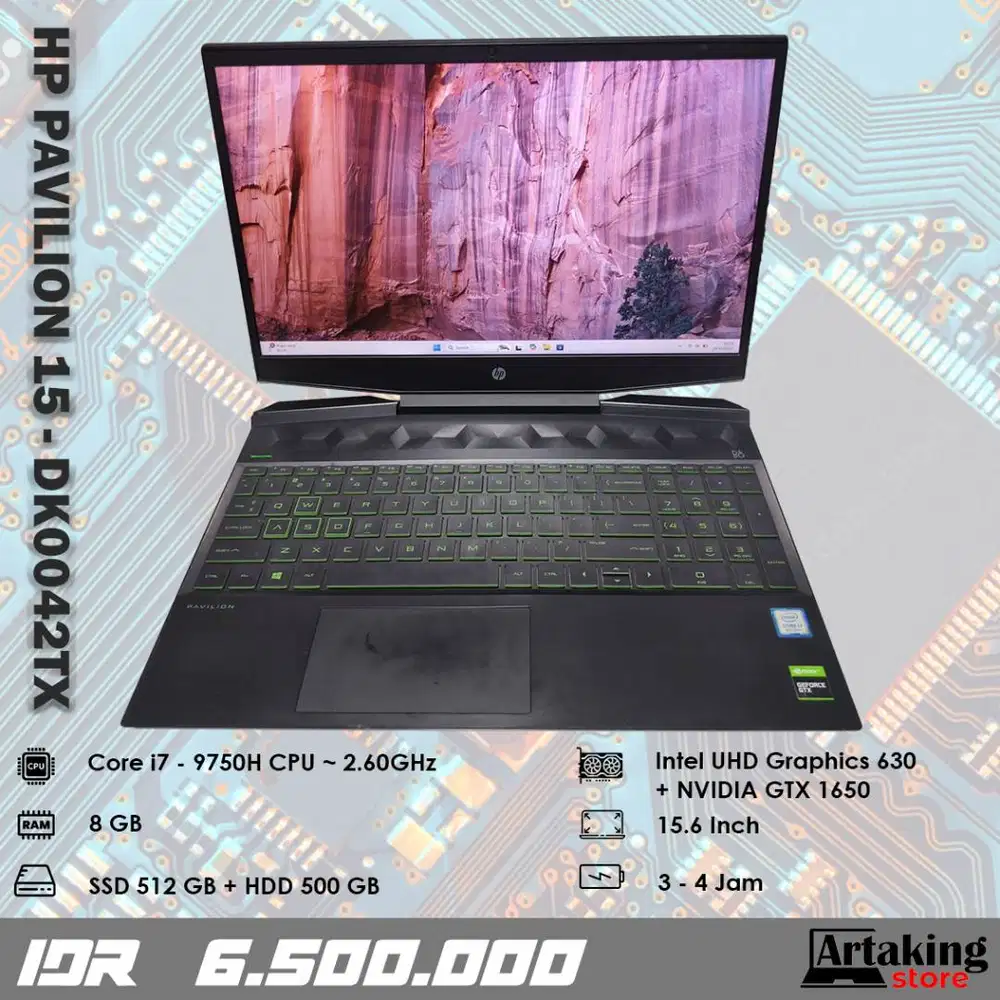 SERI GAMING - HP Pavilion 15 - dk0042TX - Core i7 - Gen 9 th