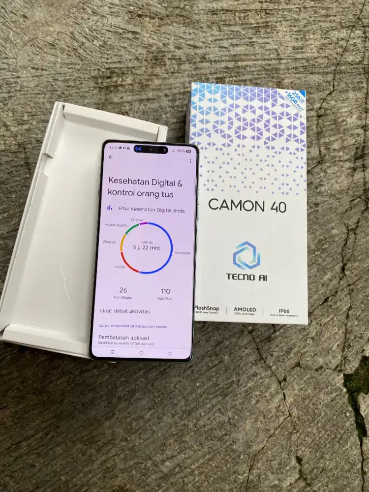 CAMON 40 NFC 16/256 HP Langka Fullset Ori