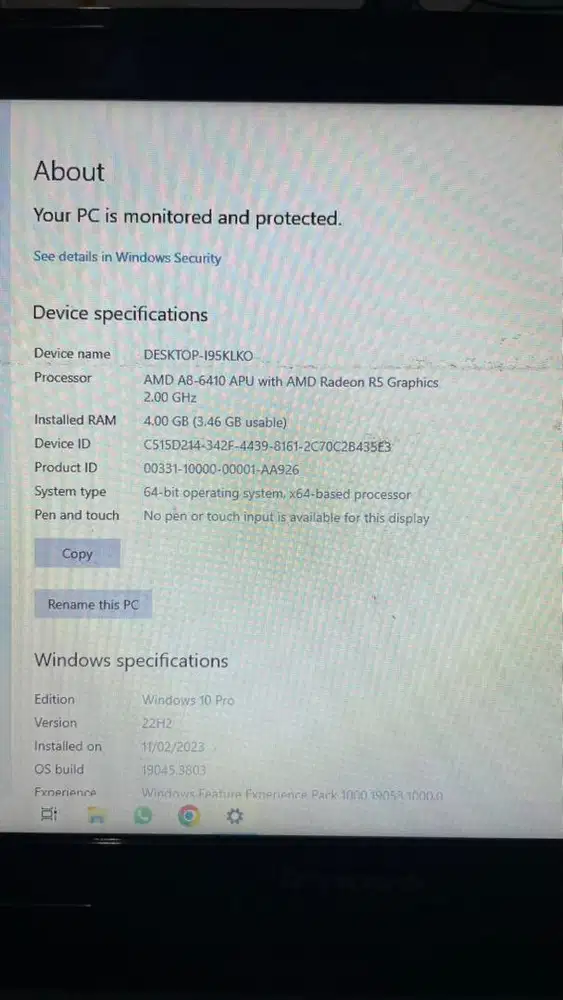 DIJUAL LAPTOP LENOVO G40-45
