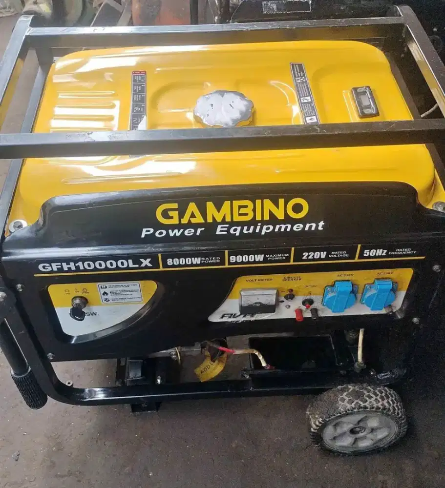 Genset Gambino type GFH10000 Watt besar baru normal mulus
