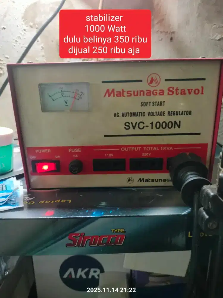 Stabilizer 1000 watt 250 ribu