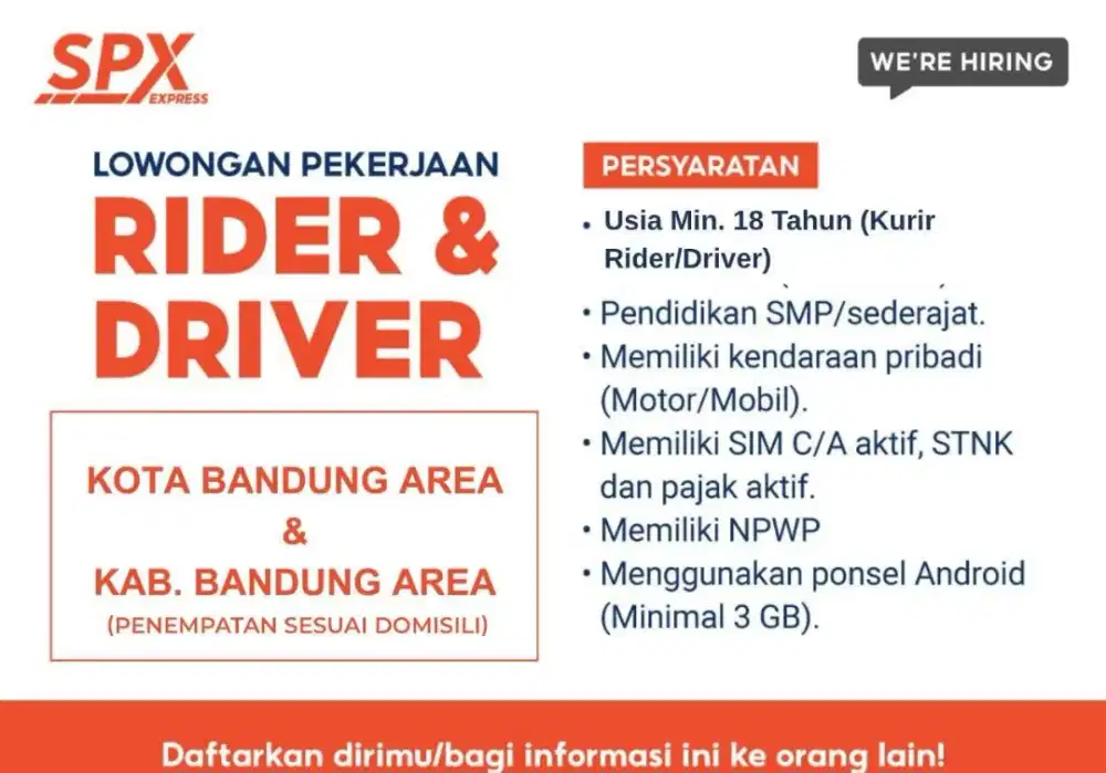 Loker kurir paket