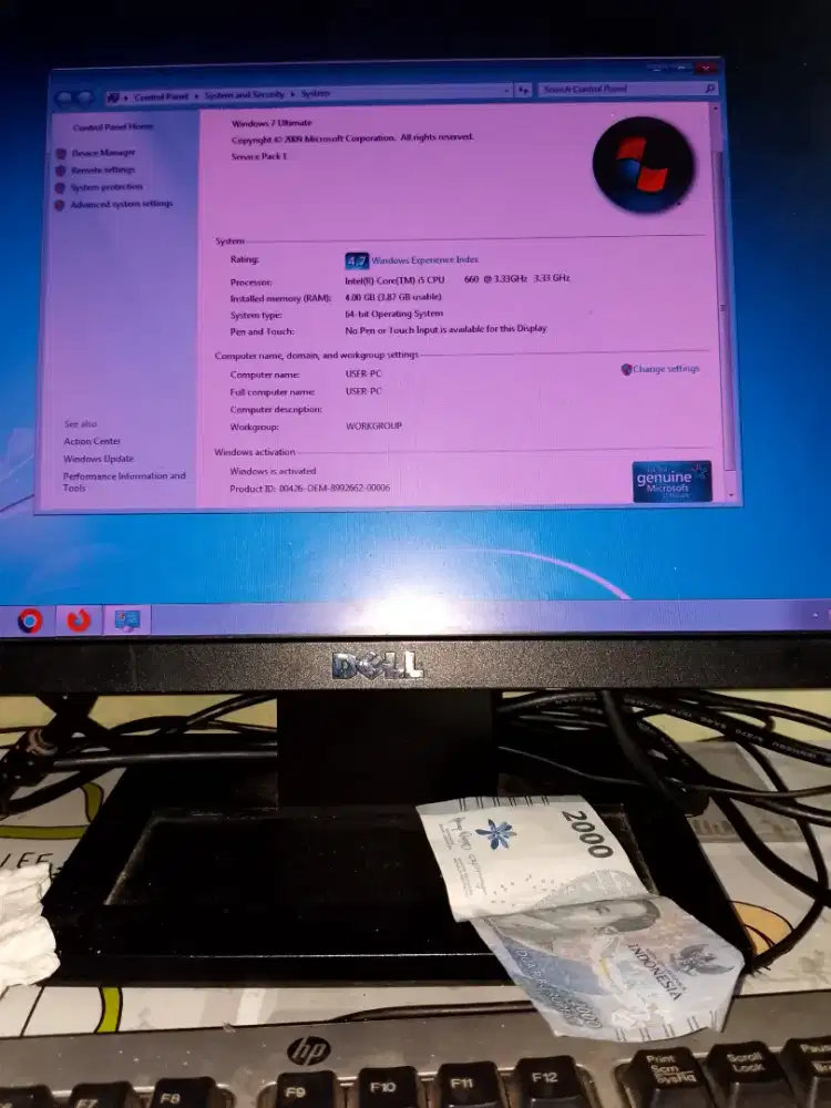 Jual komputer satu paket kondisi masi mulus no minus