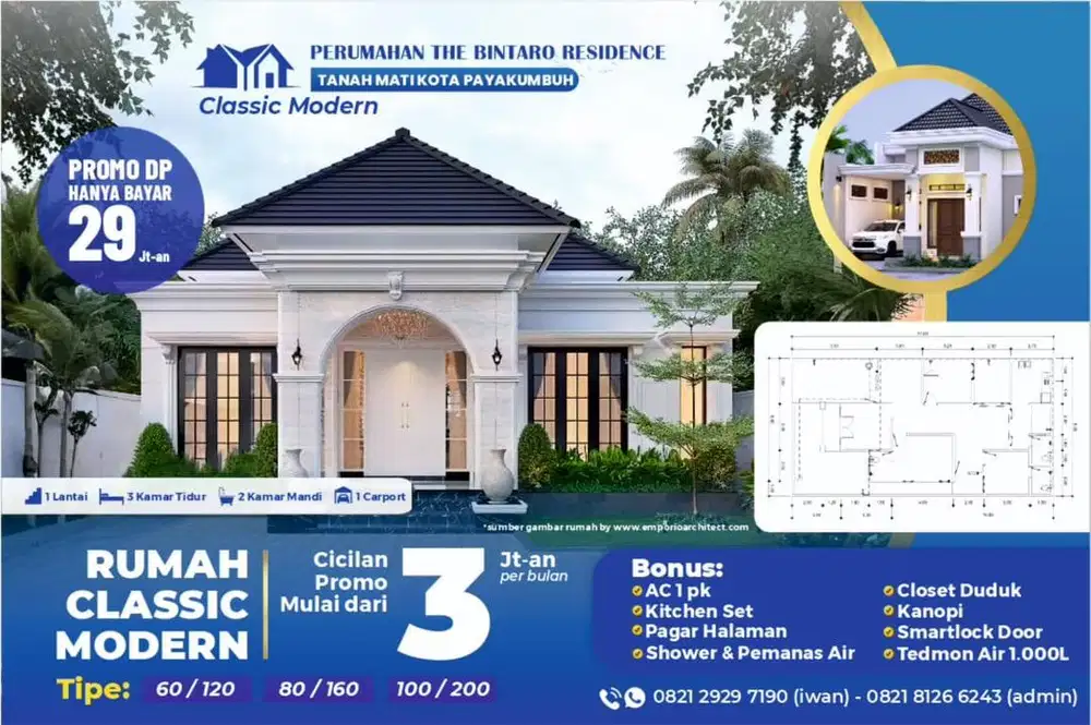 Rumah Classiv Modern (Tanah Mati Kota Payakumbuh)