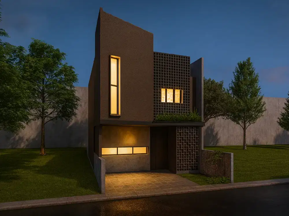 Dekat Kampus UII Rumah  Model Industrial Style 2 Lantai Lingkungan Asri