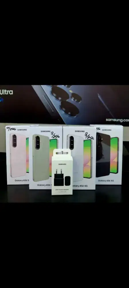Samsung galaxy A56 ram 12gb 5G dan8/256 + adaptor charger