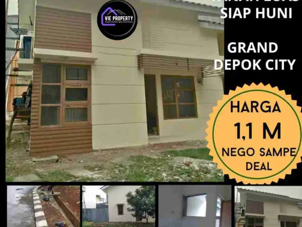 Dijual Rumah Hook tanah luas murah siap huni di Grand Depok City Cilodong Depok