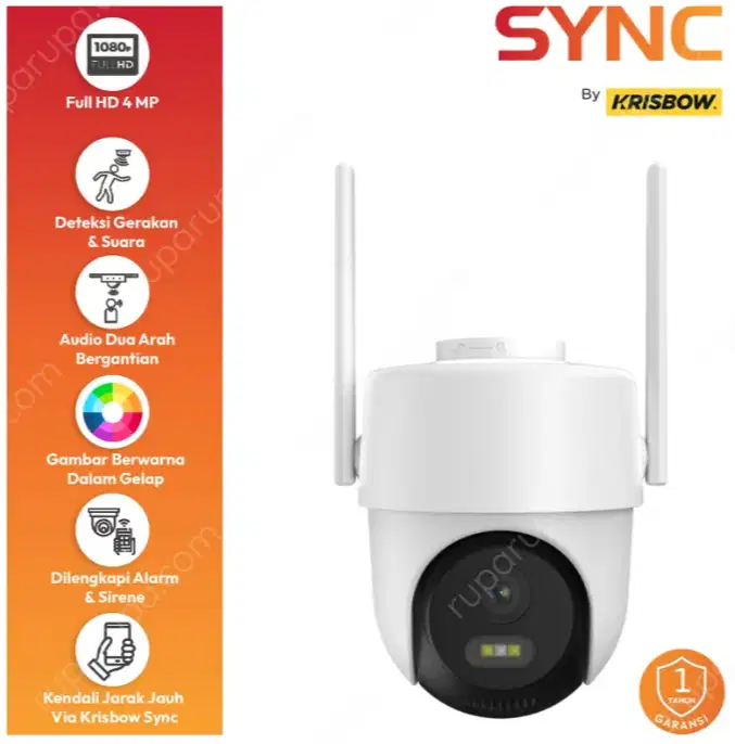 Krisbow Sync Smart Ip Camera Outdoor Wifi Ptz Speed 4mp