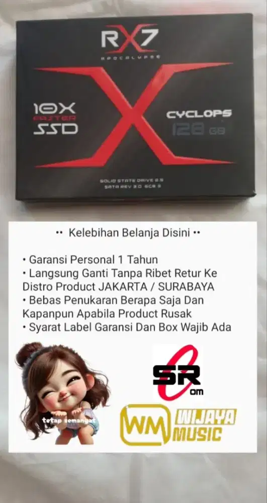 SSD 128 GB [ WINDOWS 10 / 11 ] FREE PASANG