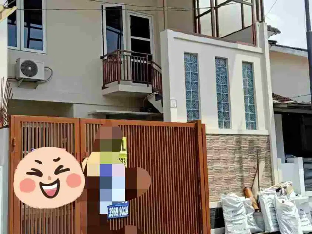 rumah dijual dua lantai high celling