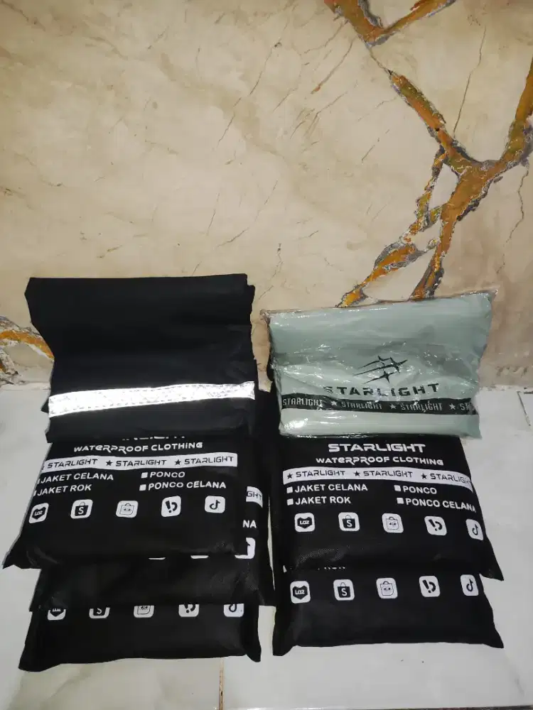 Jas hujan merk starlight model pvc baru uk all size