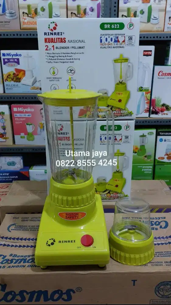 BLENDER MURAH RINREI 2IN1 TABUNG PLASTIK (BARU)