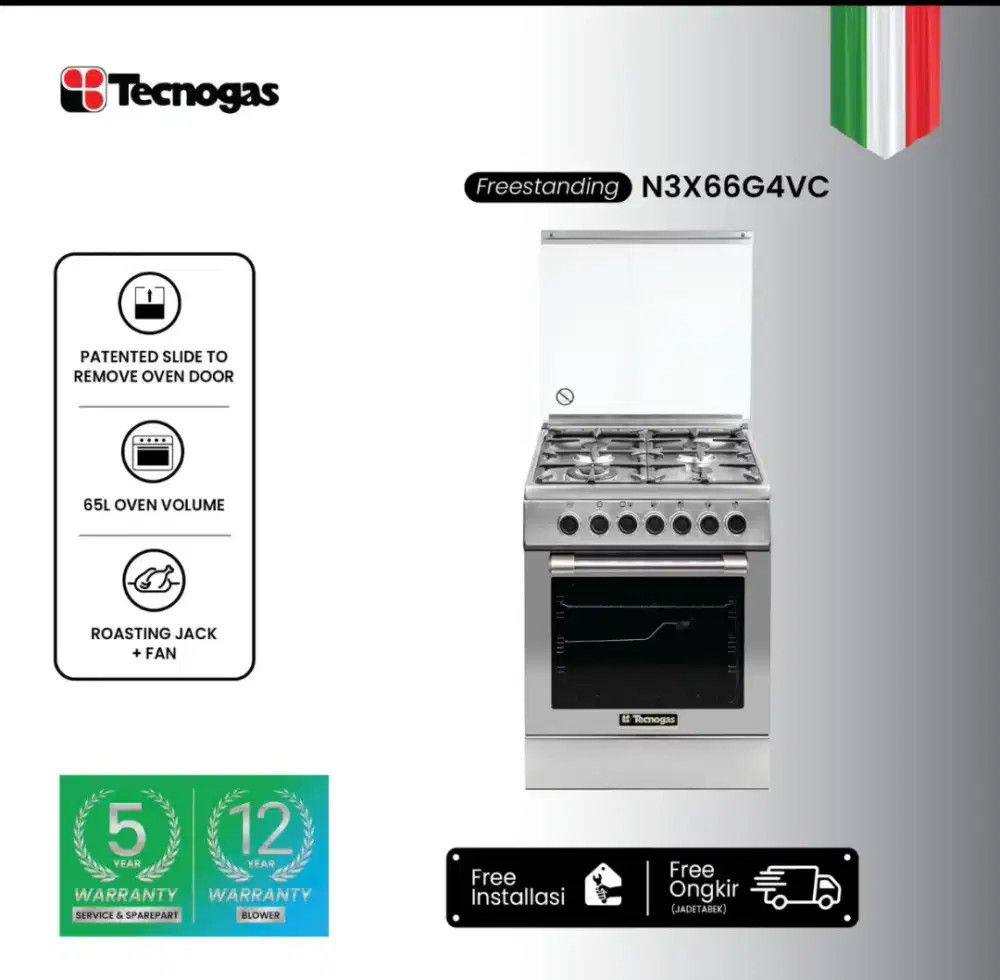 TECNOGAS Kompor Free Standing N3X66G4VC