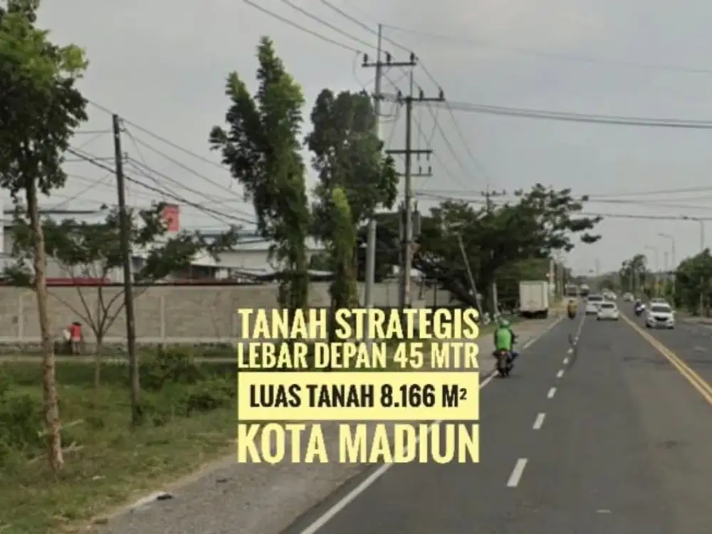 (B) Tanah Baguss LD 45 mtr, depan Gerbang TOL MADIUN