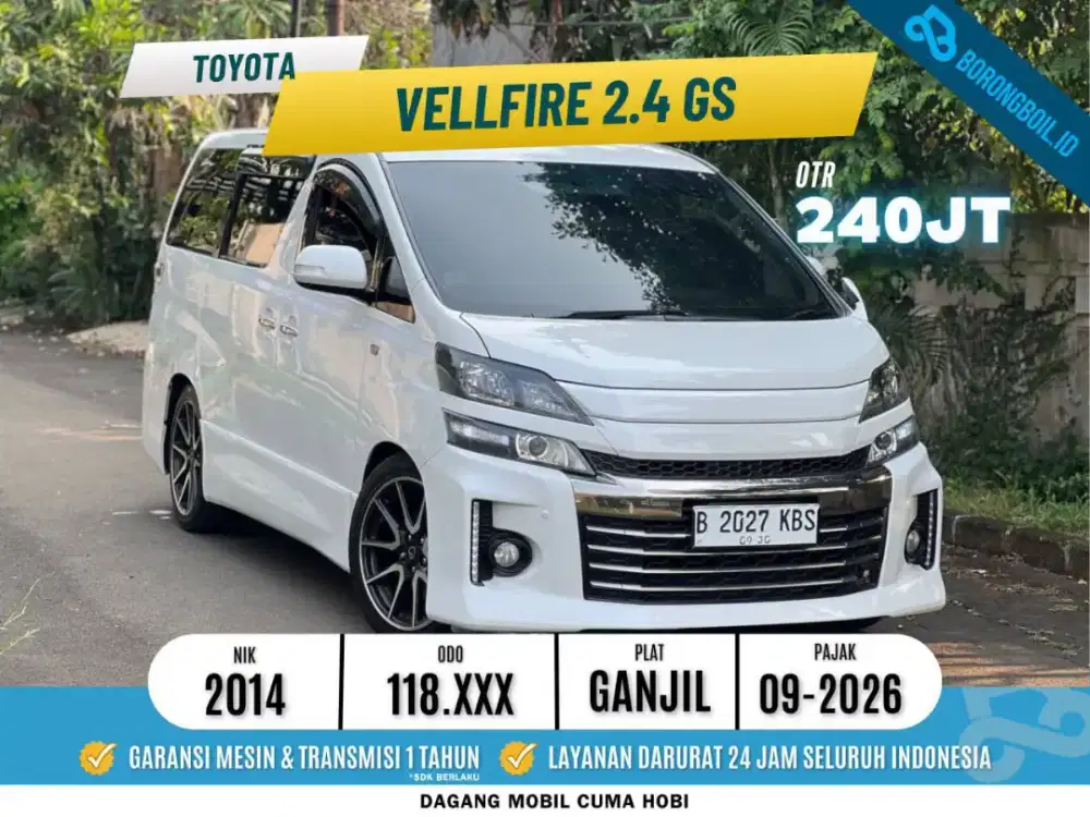Toyota Vellfire 2.4 GS A/T Matic 2014 Putih
