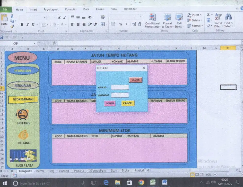 Pembuatan program Excel Macro VBA